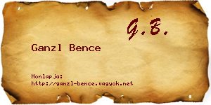 Ganzl Bence névjegykártya